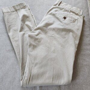 J. Crew Slim Stretch Chinos, 99% Cotton, 32x32, Light Tan